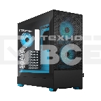 Компьютерный корпус без блока питания Fractal Design Pop Air RGb Cyan Core TG Clear Tint, Midi-Tower, 3x120мм RGb, 2xUSB-A 3.2 ATX, mATX, mITX черный/циан, фото17