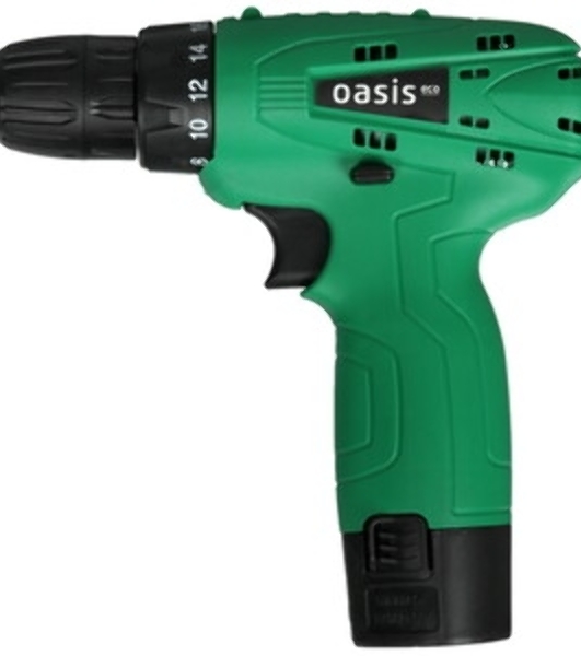 Дрель-шуруповерт Oasis AS-12V Eco, 12 В, 1,5 Ач, 24 Нм, щеточный