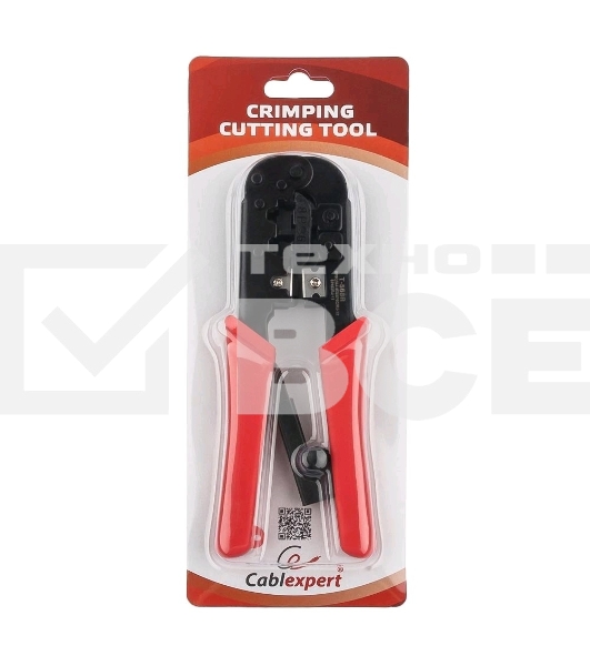 Монтажный инcтрумент Gembird T-568R Универсальные клещи для обжима и разделки кабеля RJ-11 (6p4c/6p2c), RJ-12 (6p6c), RJ-45 (8p8c) с фиксатором