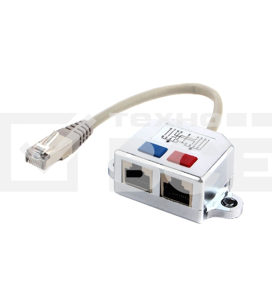 Разветвитель NCA-SP-02 FTP 1 порт RJ45 (T568A/T568B) -> 2 порта RJ45 10/100 BASE-T