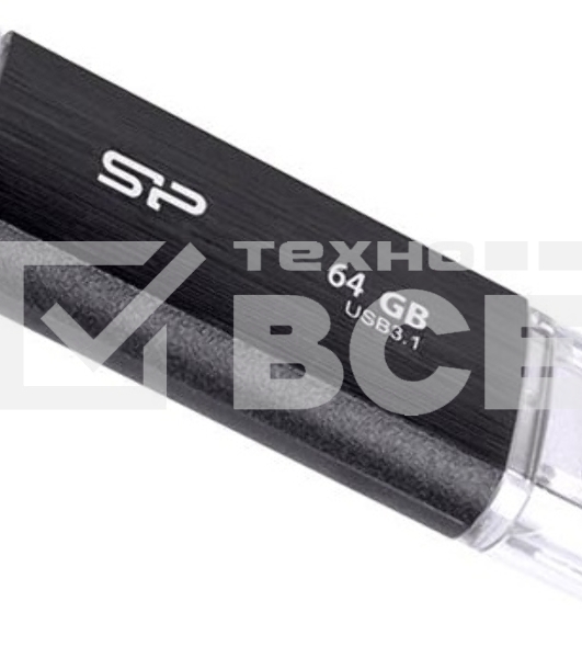 Флеш диск 64GB USB Drive <USB 3.0> Silicon Power Blaze B02 Black (SP064GBUF3B02V1K)