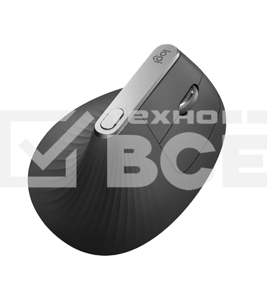 Мышь беспроводная/проводная Logitech MX Vertical графитовый, 4000 dpi, радиоканал, Bluetooth, USB, кнопки - 6