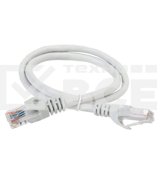 Коммутационный шнур (патч-корд) ITK PC01-C5EUL-05M , кат.5Е UTP, LSZH, 0,5м, серый     