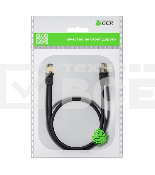 Патч-корд GCR PROF прямой 2.0m, FTP медь кат.6, позолоч. контакты и  коннектор, 25 AWG, Deluxe ethernet high speed 10 Гбит/с, RJ45, T568B