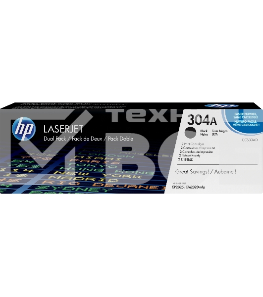 Картридж лазерный двойная упаковка HP CC530AD черный LJ CP2025/CM2320