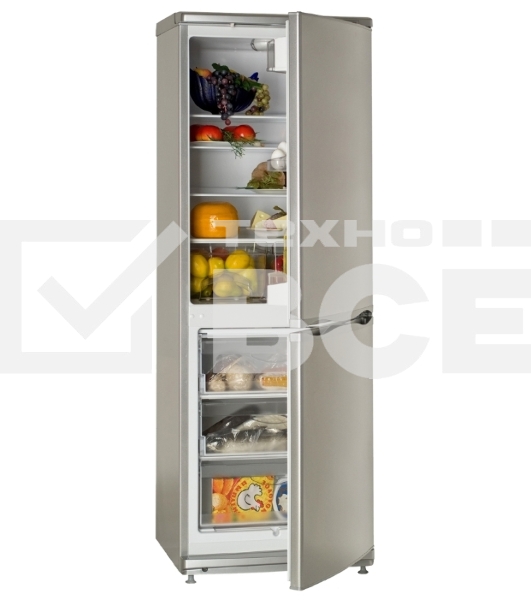 Холодильник Atlant XM-4012-080 серебристый двухкамерный 201/101л морозилка снизу