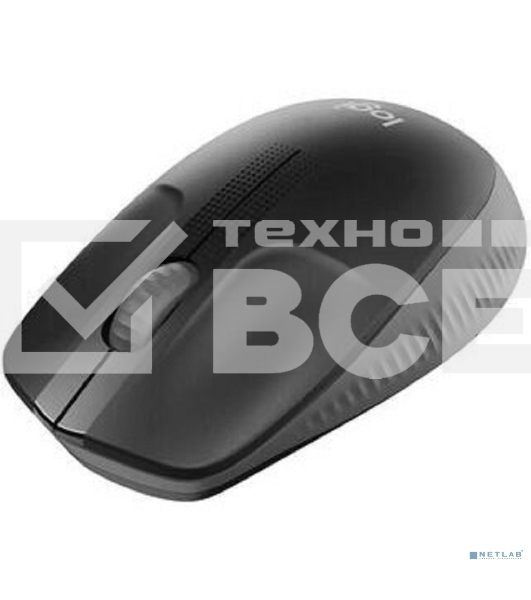 Мышь беспроводная Logitech M190 черный, 1000 dpi, радиоканал, USB, кнопки - 3