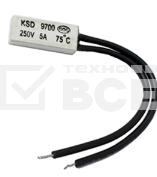Термостат биметаллический KSD9700 5А/75 С нормально замкнутый