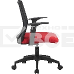 Кресло компьютерное Cactus CS-MC222-BKRD черный, сиденье темно-красный, сетка/ткань, низк.спин. крестов. пластик, пластик черный, фото8