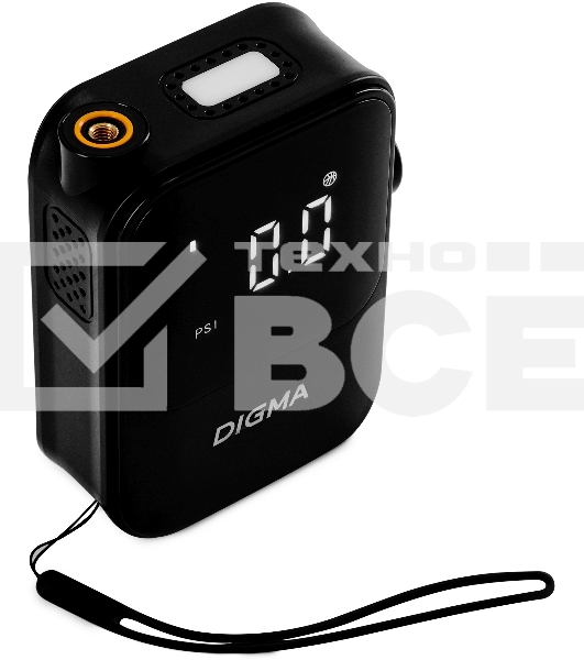 Автомобильный компрессор Digma QBK-120B черный, шланг 0.2м