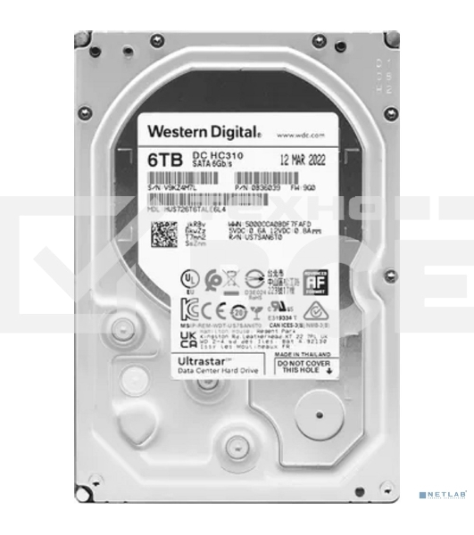 Жесткий диск Western Digital 6Tb 7200rpm HGST SATA-III 0B36039 HUS726T6TALE6L4 Ultrastar 7K6 256Mb 3.5'