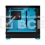 Компьютерный корпус без блока питания Fractal Design Pop Air RGb Cyan Core TG Clear Tint, Midi-Tower, 3x120мм RGb, 2xUSB-A 3.2 ATX, mATX, mITX черный/циан, фото3