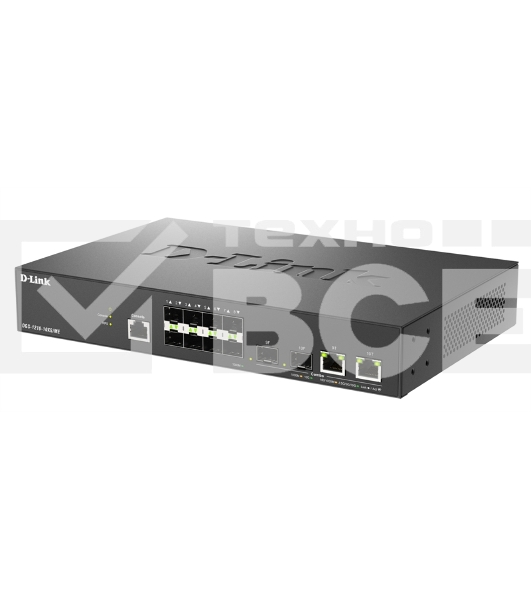 Коммутатор D-Link DGS-1210-10XS/ME/C1A Управляемый L2 коммутатор с 8 портами 1000Base-X SFP и 2 комбо-портами 10Gbase-T/SFP+