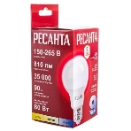 Лампа светодиодная Ресанта LL-R-A60-9W-230-4K-E27 груша, 9 Вт, нейтр., Е27, фото8