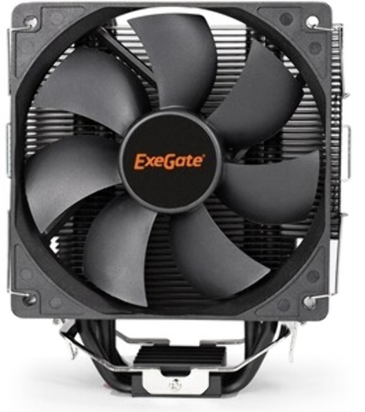Кулер для процессора ExeGate Dark Magic EXX400-PWM серебристый, 120 мм, алюминий/медь, 2100 об/мин, 24 дБ, 4 pin, 140 Вт, 155 мм