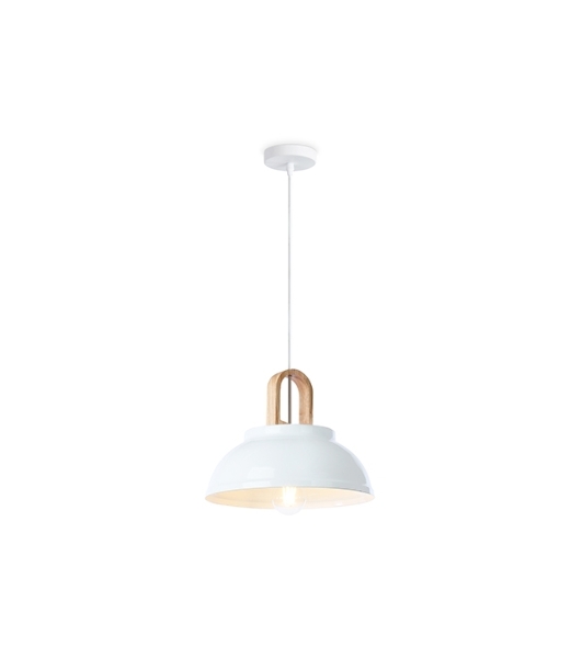 Светильник Ambrella light TR8190 WH/LW белый/светлое дерево E27 max 40W D290*900