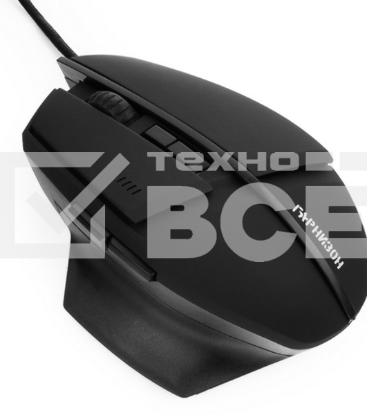 Мышь проводная Гарнизон GM-740G черный, 3200 dpi, USB, кнопки - 7