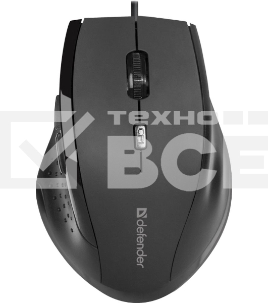 Мышь проводная Defender Accura MM-362 черный, 1600 dpi, USB, кнопки - 6