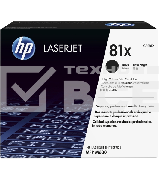 Тонер Картридж HP 81X CF281X черный для HP LJ Pro M630dn/f/h/z (25000стр.)