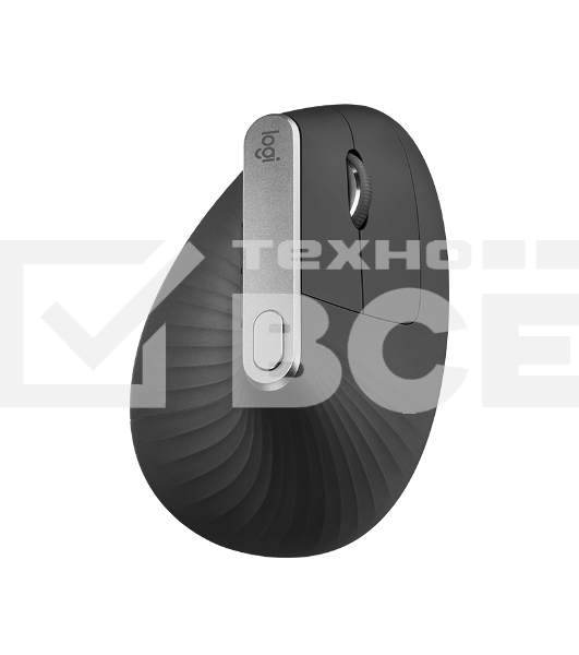 Мышь беспроводная/проводная Logitech MX Vertical графитовый, 4000 dpi, радиоканал, Bluetooth, USB, кнопки - 6