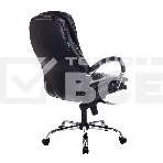 Кресло руководителя Бюрократ T-9950/BLACK-PU сиденье черный, искусственная кожа, крестовина хром, фото5