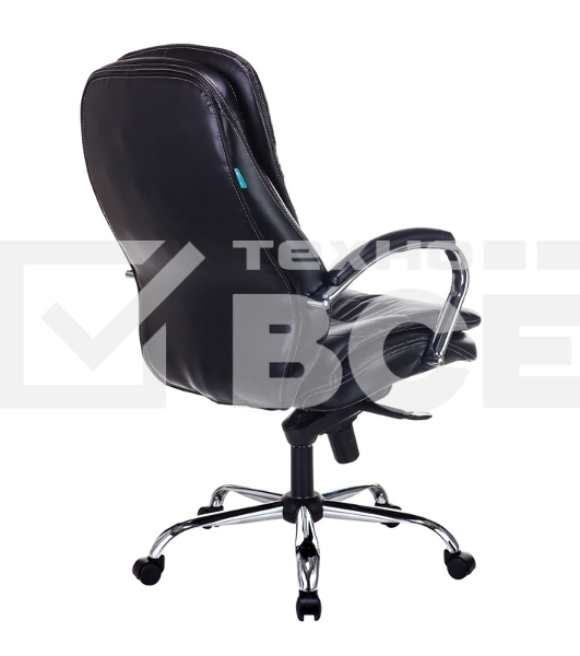 Кресло руководителя Бюрократ T-9950/BLACK-PU сиденье черный, искусственная кожа, крестовина хром