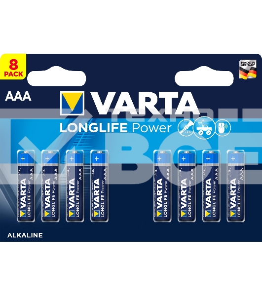 Батарейка Varta LONGLIFE POWER (HIGH ENERGY) LR03 AAA BL8 Alkaline 1.5V (4903) (8/160) (8 шт.)