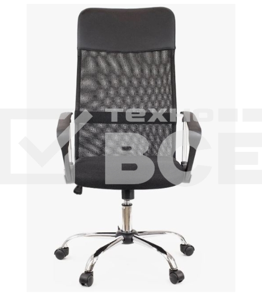 Кресло офисное Everprof Ultra T черный (Акриловая сетка, ткань, хром, ролики, ТопГан)