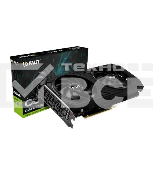 Видеокарта Palit RTX4060TI DUAL NVIDIA GeForce RTX 4060TI 8192Mb PCI-E 4.0  128 GDDR6 2310/9000 HDM Ret