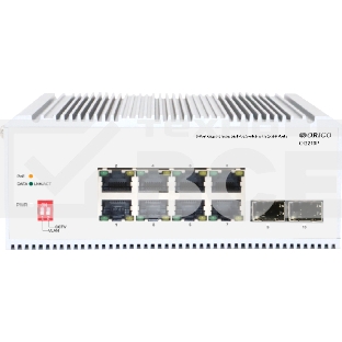 Коммутатор Unmanaged Industrial Switch 8x1000Base-T PoE, 2x1000Base-X SFP, PoE Budget 185W, Surge 4KV, -40 to 75°C