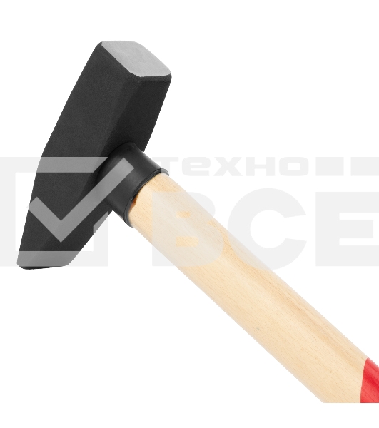 Молоток слесарный Matrix, 1000 г, квадратный боек, деревянная рукоятка