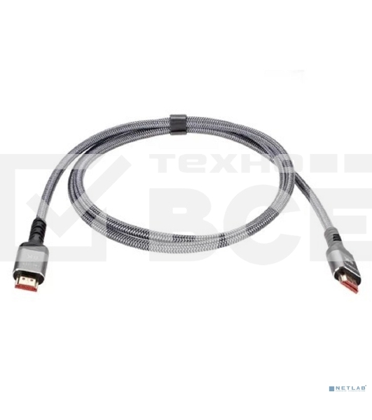 Кабель HDMI 19M/M,ver. 2.1 8KX60Hz (Econom) оплетка 1.5m iOpen ACG859A-1.5