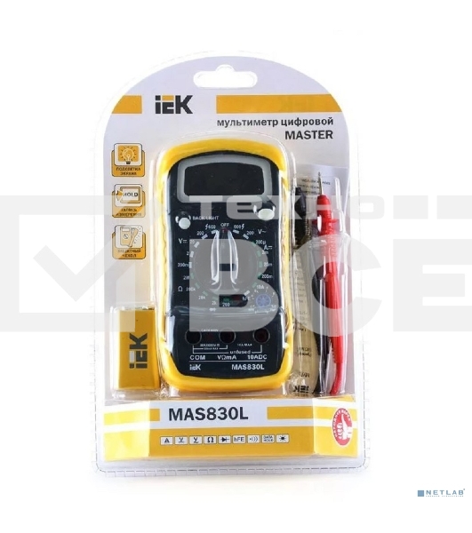 Мультиметр цифровой Master MAS830L ИЭК TMD-3L-830
