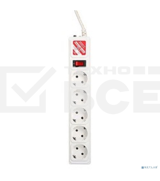 Сетевой фильтр Powercube SPG-B-15-WHITE 5м (5 розеток) белый (коробка)