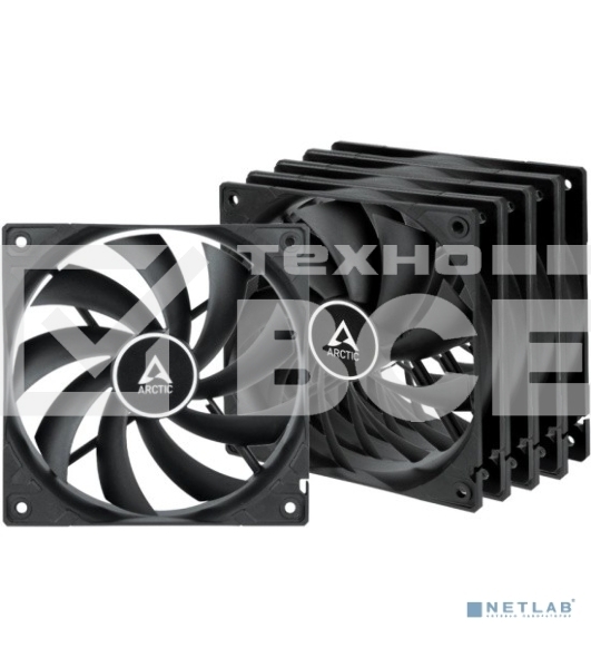 Комплект вентиляторов для корпуса Arctic F12 PWM PST Value Pack черный, 120 мм, 1350 об/мин, 22.5 дБ, 4 pin