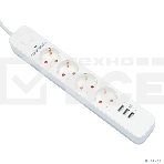 Сетевой фильтр Гарнизон 2.0 Мультипорт EPS-4-U3-W-2, 4 р, 10А, 3xUSB, 2м, ур.защиты 2+, белый, пакет, фото3