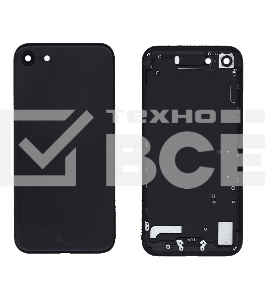 Задняя крышка для iPhone 7 (4.7) черный-пречерный Jet Black