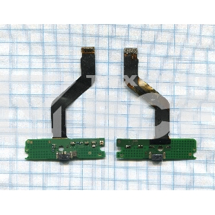 Разъем Micro USB для Nokia Lumia 720 (плата с системным разъемом, микрофоном и шлейфом)