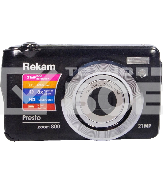 Фотоаппарат Rekam Presto zoom 800 черный 21Mpix Zoom8x 2.7