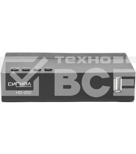 Ресивер DVB-T2 Сигнал Эфир HD-250 черный
