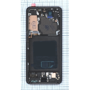 Дисплей (модуль) для Samsung Galaxy S21 5G SM-G991B в сборе с тачскрином и рамкой (OLED) черный