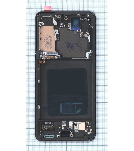 Дисплей (модуль) для Samsung Galaxy S21 5G SM-G991B в сборе с тачскрином и рамкой (OLED) черный