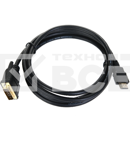 Кабель HDMI to DVI-D (19M -25M) 2м, TV-COM <LCG135E-2M>