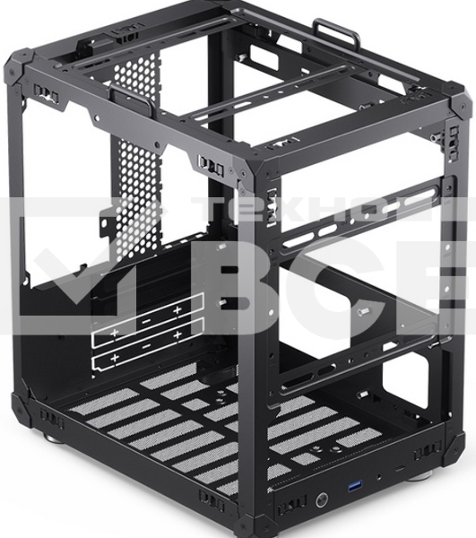 Компьютерный корпус JONSBO Computer Case C6Handle black hang-in version черный, Mini-Tower, материнская плата mATX, без БП, прозрачная боковая панель