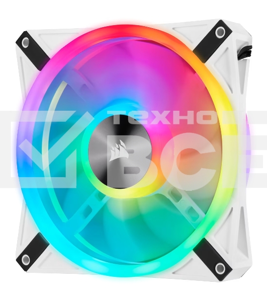 Комплект вентиляторов Corsair iCUE QL140 RGb CO-9050106-WW 140мм PWM белый Fan — Dual Fan Kit with Lighting Node CORE