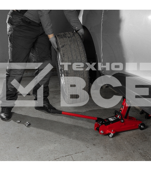 Домкрат гидравлический подкатной MTX 2 т, 140-340 мм, в пласт. кейсе