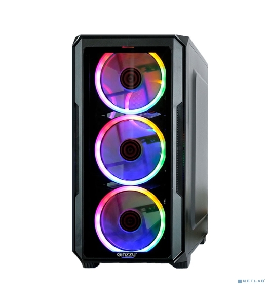 Компьютерный корпус Ginzzu CL690 mATX FAN 4*12FRGb