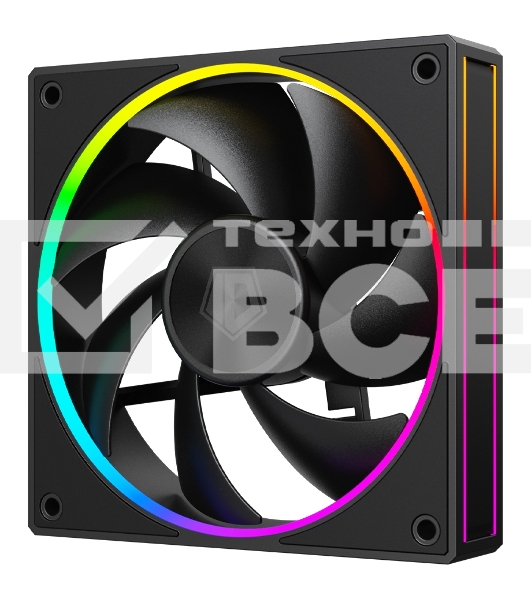 Вентилятор для корпуса ID-Cooling AF-127-ARGb-K черный, 120 мм, 2000 об/мин, 29.9 дБ, 4 pin