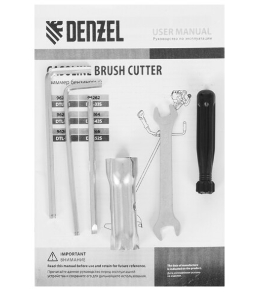 Триммер бензиновый Denzel DTL-33S, 1,8 л.с.