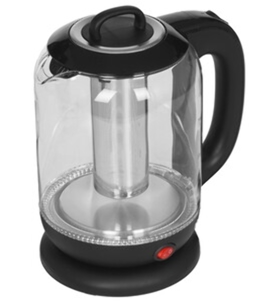 Электрочайник BQ KT1701G черный, 1.7 л, 2200 Вт, скрытый нагревательный элемент, поддержание температуры